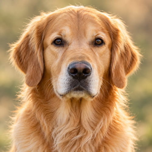 Künstlich erzeugtes Beispielmotiv eines Hundes für den Foto-Mosaik-Vergleich.